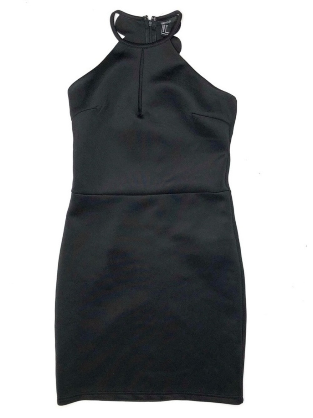 Forever 21 Black Halter Mini Dress S Bodycon Cocktail Going Out
